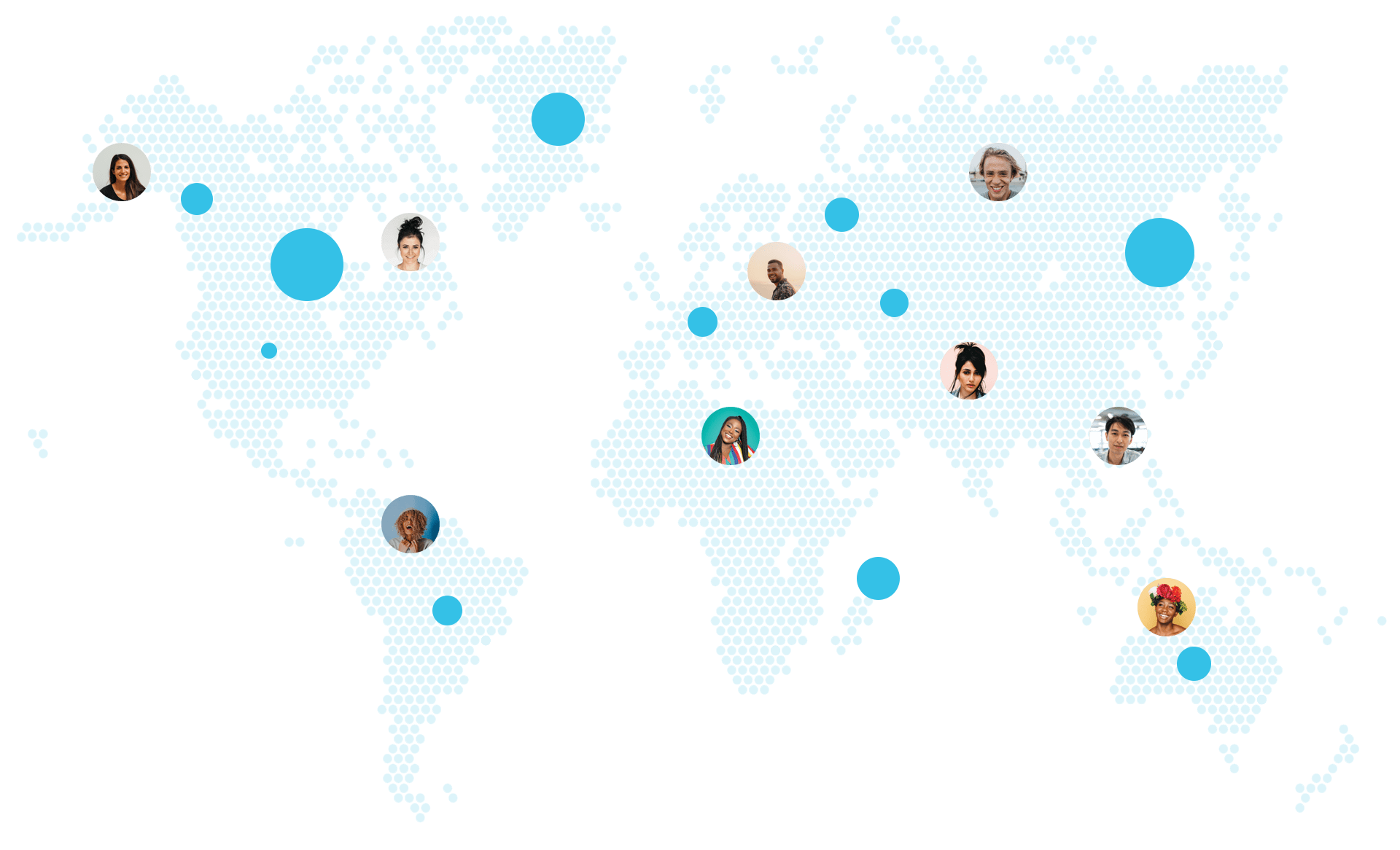 Map Students around the world